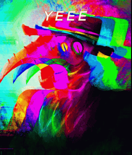 Trippy Plague Doctor Stoned Vision GIF