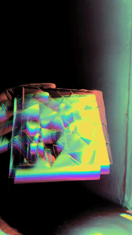 Trippy Rainbow Page Fine Art GIF