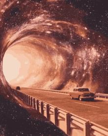 Trippy Road Trip Car GIF