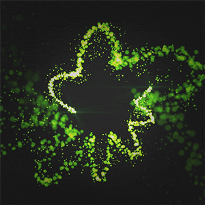 Trippy Sage Green Glitch Star GIF