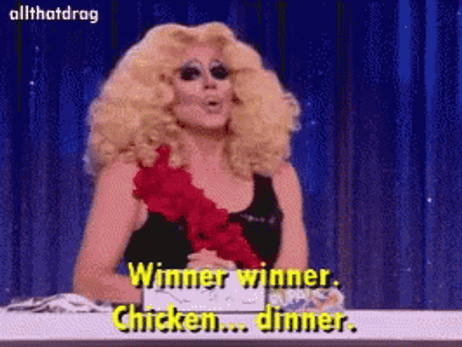 Trixie Mattel Winner Winner Chicken Dinner GIF