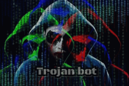 Trojan Bot By Tacovai Shows A Joker In A Hood GIF