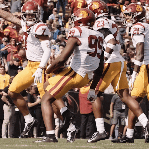 Trojans Crazy Walk Out Of The Field GIF