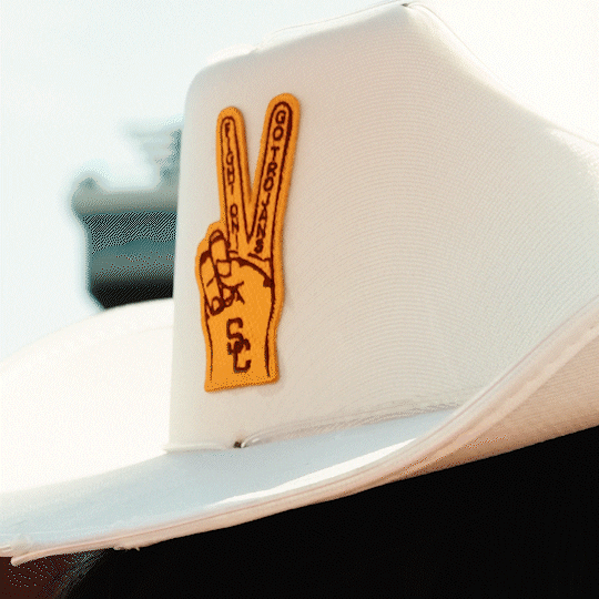 Trojans Peace Sign Hat GIF