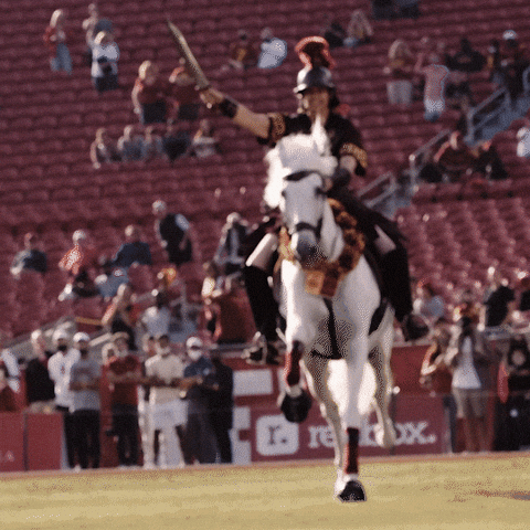 Trojans Riding The Horse In The Field GIF
