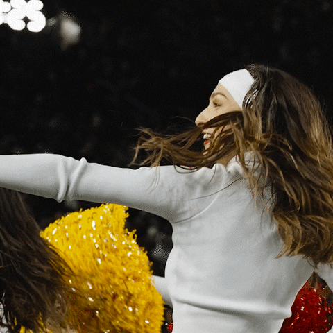 Trojans Smiling Cheerleader GIF