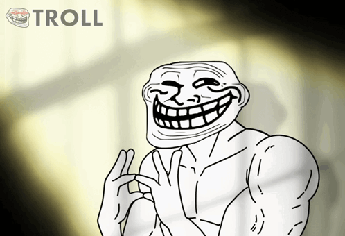 Troll Drawing with Troll Text
