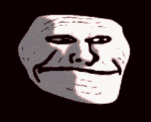 Troll Face With Big Smile GIF