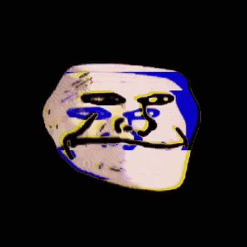 Troll Face With Smiley Face GIF