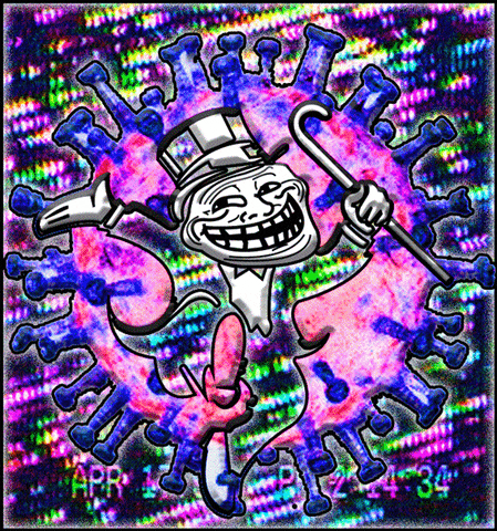 Trollface Running Magician GIF