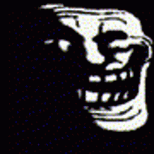 Trollface Sad Glitch Sticker GIF