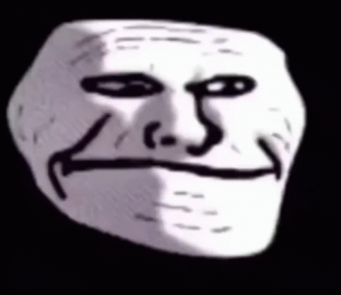 Trollface White Red GIF