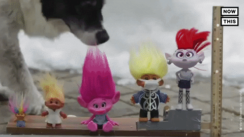 Trolls Snow Falling GIF