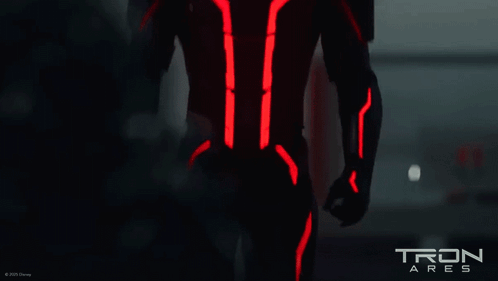 Tron Ares Poster With Man in Black Suit