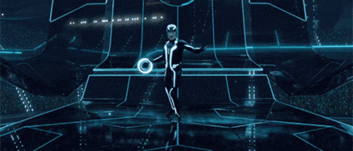 Tron Legacy Disc Roars GIF
