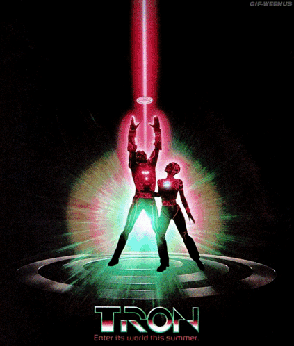 Tron Legacy Neon Light Poster GIF