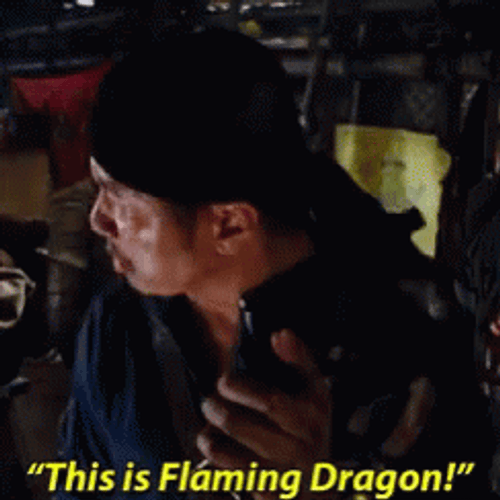 Tropic Thunder Flaming Dragon Radio GIF