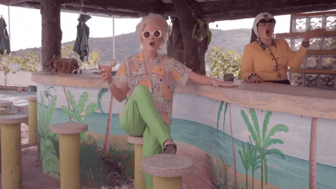 Tropical Fake Laugh GIF