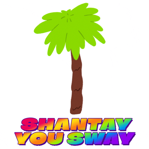 Tropical Palm Tree Cartoon Swaying GIF