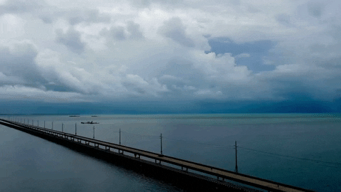 Tropical Storm Forming Over Horizon GIF