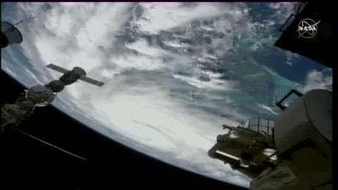 Tropical Storm Outer Space Satellite Shot GIF