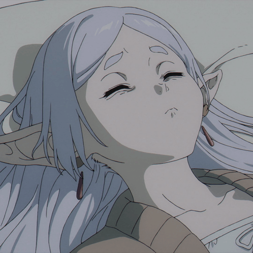 Troubled Sleeping Anime Frieren GIF