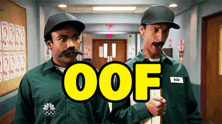 Troy Barnes And Abed Nadir Oof Reaction GIF