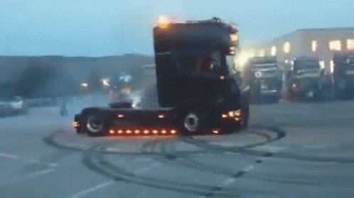 Semi- Truck Bobtail Spinning GIF