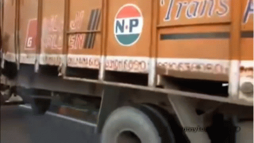Damaged Bobtail Truck Speeding In Highway GIF
