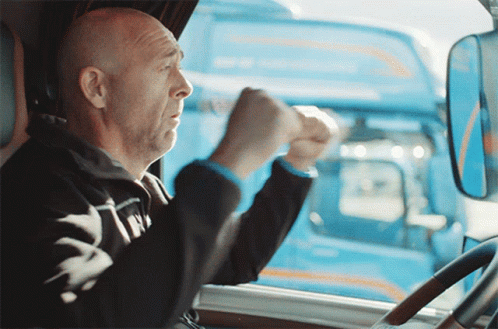 Truck Driver Happy Dance GIF
