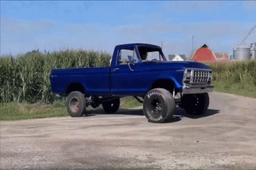 Monster Truck Ford Highboy Lift GIF