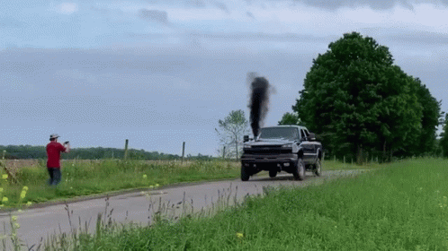 Truck Crash Black Smoke Tires Detached GIF