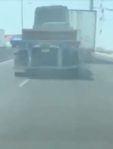 Truck Crash Hit Side Road Signage GIF