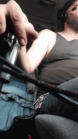 Truck Driver Shifting Gear GIF