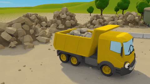 Truck Driving On Highway GIF