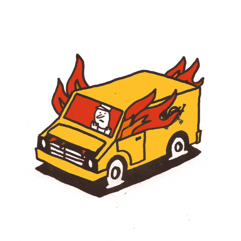 Truck On Fire Like A Tornado GIF