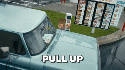 Truck Pull Up In Drive Thru GIF