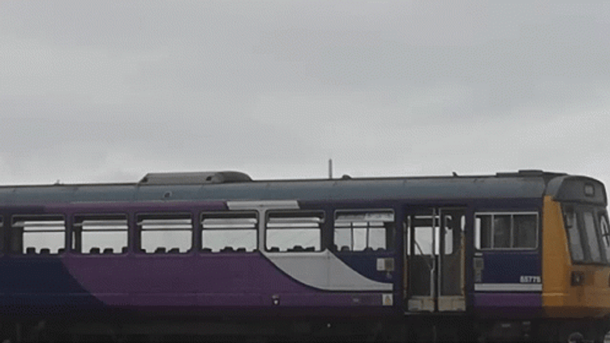 Truck Towing Train Crash GIF