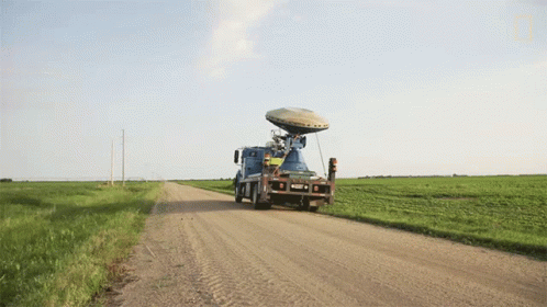 Truck With Radar Dish GIF