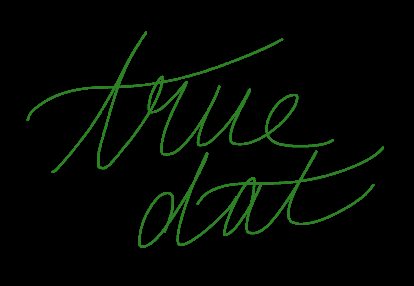 True Dat Calligraphy Blinking Light GIF