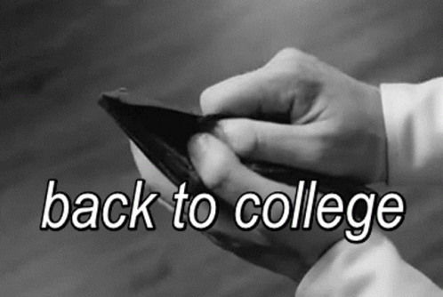 True To Life Back To College Wallet Meme GIF