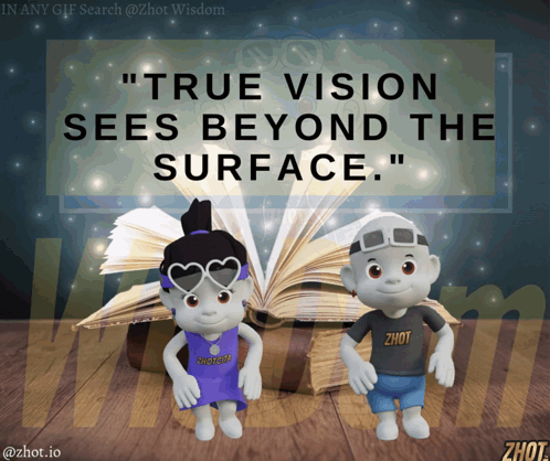 True Vision Sees Beyond the Surface Poster With Boy and Girl