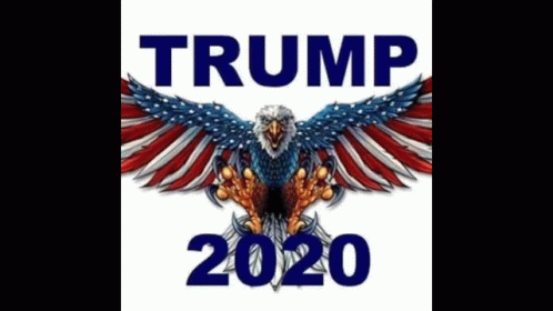 Trump 2020 Poster With Bald Eagle GIF