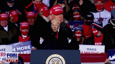 Trump 2024 Mic Down Biden GIF