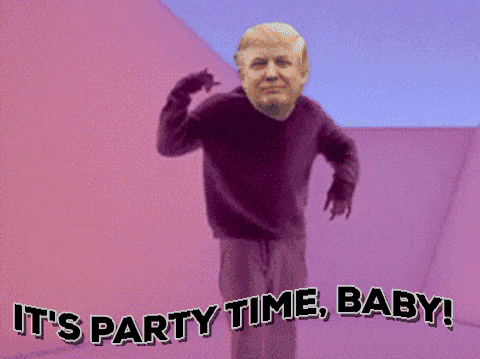 Trump 2024 Party Time Baby GIF