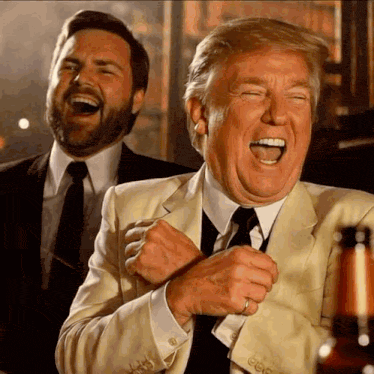 Trump And Vance Laughing Trump Dance Gif GIF
