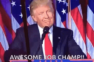 Trump Awesome Job GIF