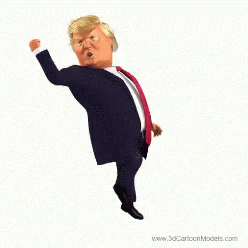 Trump Dancing Hype Moves GIF