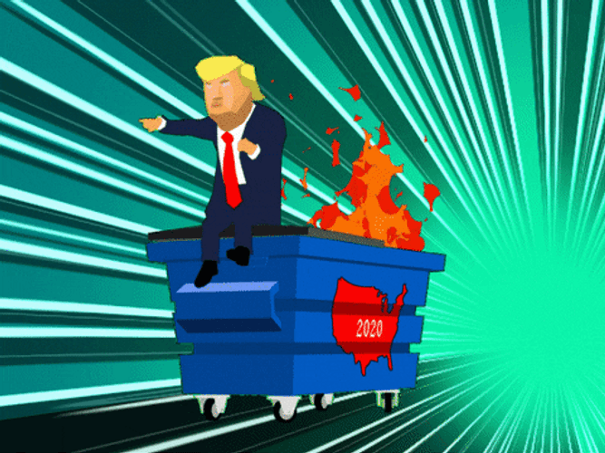 Trump Dumpster Fire Meme GIF