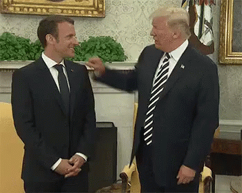 Trump Emmanuel Macron GIF
